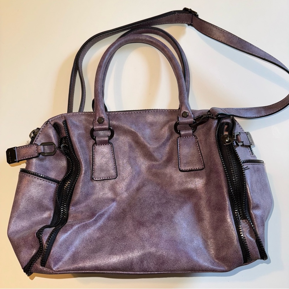 Nicole Miller Purple Satchel Bag